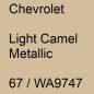 Preview: Chevrolet, Light Camel Metallic, 67 / WA9747.